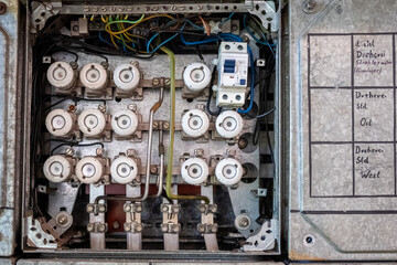Stahlblechverteilung mit eingebauten Fehlerstromschutzschalter