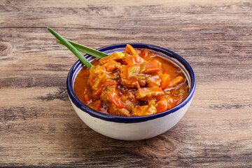 Meat goulash with vegetables