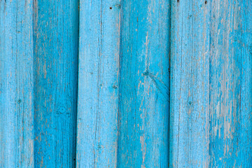 Fototapeta na wymiar The surface of the blue fence for the background
