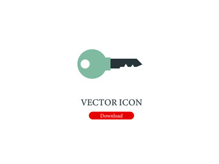key vector icon.  Editable stroke. Symbol in Line Art Style for Design, Presentation, Website or Apps Elements, Logo. Pixel vector graphics - Vector