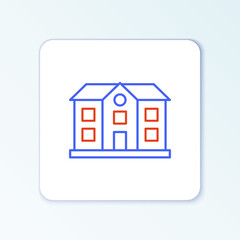 Line House icon isolated on white background. Home symbol. Colorful outline concept. Vector.