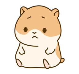 ハムスターのイラスト　ストレス