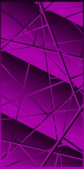 Fototapeta premium deep purple coloured patterns and geometric designs on a black background in twisted style
