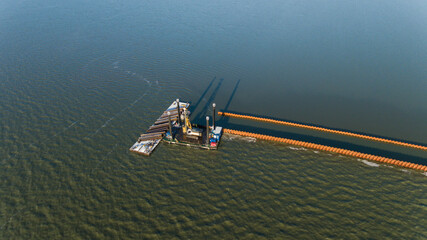Przekop Mierzei Wiślanej, Kanał Żeglugowy zimą © Marcin