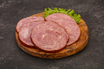 Slices of pork meat ham