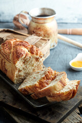 variety of Rustic Breads to take the breakfast. Delicious bread to take with marmalade of meats.