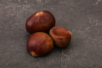 Organic natural sweet Chestnut heap