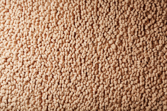 The Structure Of Beige Wool Fibers In Full Screen As A Background.