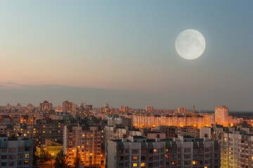 view of the sleeping area from the roof of high-rise