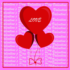 valentine background with hearts