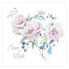 Beautiful hand painted floral banner background