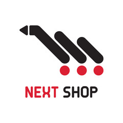 Next Shop logo, store shop logo