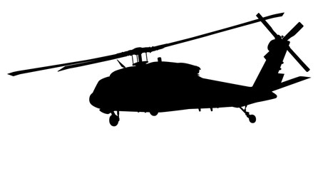 Helicopter vector silhouette - 405503917