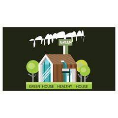 Green house vector design