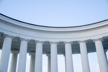 Classic semicircular structure with columns