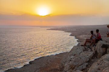 couple watching sunset