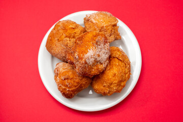 typical portuguese Christmas sweets on white plate