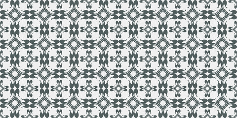 Black and white background pattern in vintage style. Seamless wallpaper texture. Vector graphics