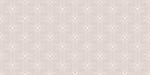 Decorative background pattern with ornate ornament. Seamless wallpaper texture. Vector graphics