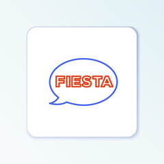 Line Fiesta icon isolated on white background. Colorful outline concept. Vector.