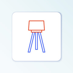 Line Floor lamp icon isolated on white background. Colorful outline concept. Vector.