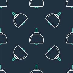 Line Chandelier icon isolated seamless pattern on black background. Vector.