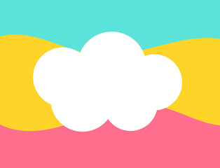 Cloud on pastel colorful background.