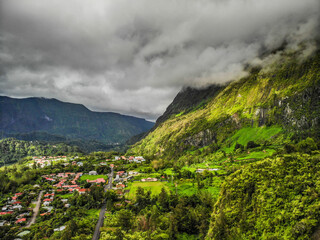 Obraz premium La Réunion vue du ciel
