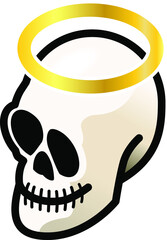 Skull with a halo.
