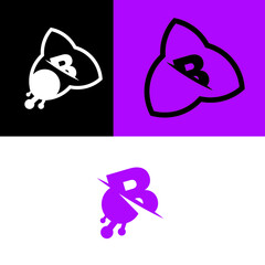 block virus logo set : letter B