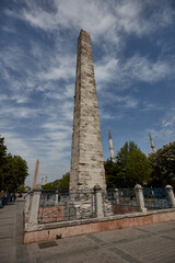 Obraz premium Constantine Obelisk 32-meter Byzantine obelisk of the X century Sultanahmet Square Istanbul Turkey