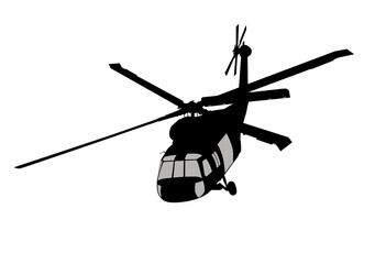 Helicopter vector silhouette