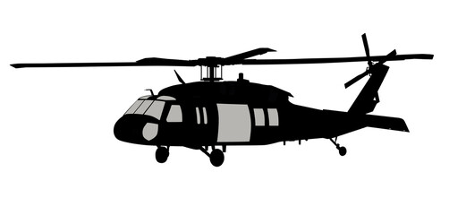 Helicopter vector silhouette - 405517140