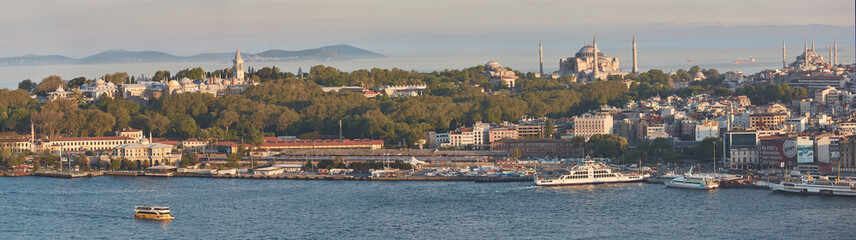Istanbul Turkey panorama view from Galata tower