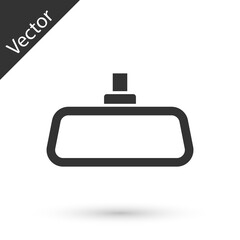 Obraz premium Grey Car mirror icon isolated on white background. Vector.