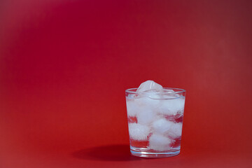 water for health a glass of pure water ice
