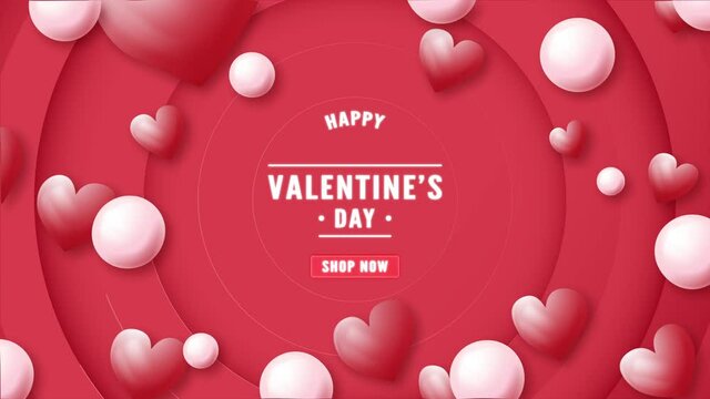 Banner background for Valentine's day. Text space is on centor. Vector illustration is in paper cut style.