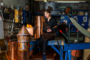 portrait of a woman at work