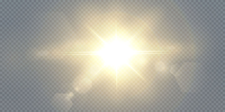 Abstract transparent sunlight special lens flare light effect.Vector blur in motion glow glare. Light star gold png. Light sun gold png. Light flash gold png. Powder png.