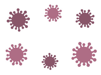 Coronavirus virus border background.