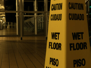 Long Exposure of Floor Sign VII
