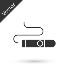 Grey Cigar icon isolated on white background. Vector.