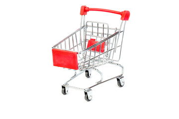 Shopping cart isolated on a white background