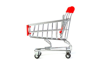 Shopping cart isolated on a white background