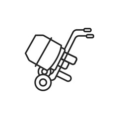 Electric concrete mixer color line icon. Pictogram for web page, mobile app, promo.