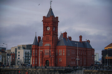 Obraz premium Pierhead, Cardiff, Wales, UK, December 2018
