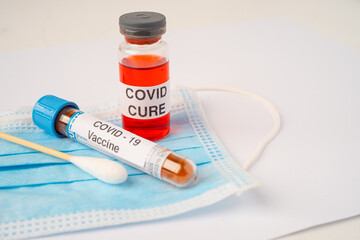 Novel Coronavirus Covid-19 vaccine development medical for doctor use to treat pneumonia illness patients..