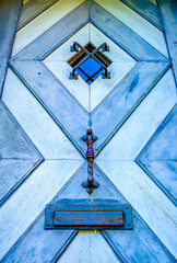 old letterbox at a door