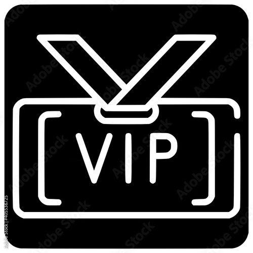 Vip Badge Icon Outline Style Vector Vip Outline Black Star Icon Badge Web Vector White Isolated Exclusive Symbol Wall Mural Ruby