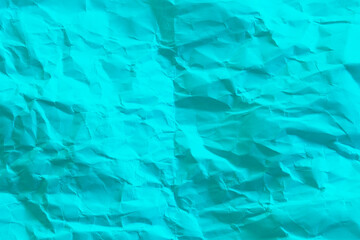 Obraz premium blue crumpled paper texture and background